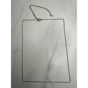 Sterling Silver 925 Cable Chain Necklace Adjustable 18-20 Inch Minimalist Link